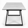Стол DikLine DZ160 Мрамор Кристал белый/черные (2 уп.)