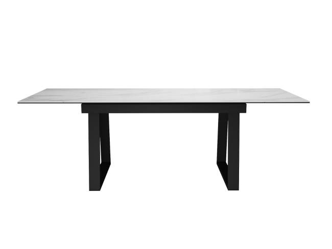 Стол DikLine DZ160 Мрамор Кристал белый/черные (2 уп.)