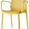 Кресло пластиковое Ginevra горчичный 570х560х860 мм