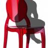 Стул прозрачный детский Baby Elizabeth красный 300х340х630 мм
