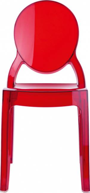 Стул прозрачный детский Baby Elizabeth красный 300х340х630 мм
