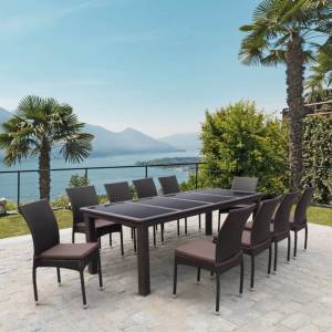 Комплект плетеной мебели T438/Y380A-W53 Brown (10+1) Комплект плетеной мебели T438/Y380A-W53 Brown (10+1)