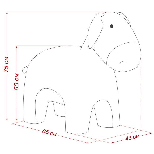 Пуф Leset Burro Omega 04, компаньон Omega 02