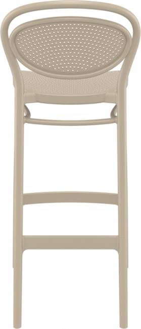 Стул пластиковый барный Marcel Bar 75 бежевый 450х520х1060 мм