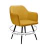Стул DikLine 277 поворотный NS Gold горчица, ножки черные