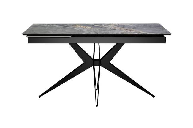 Стол DikLine DKS140 керамика Nebula Gold (мрамор глянец серый), подстолье черное, опоры черные (2уп.) Стол DikLine DKS140 керамика Nebula Gold (мрамор глянец серый), подстолье черное, опоры черные (2уп.)