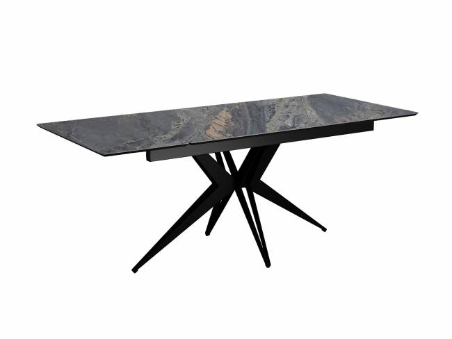 Стол DikLine DKS140 керамика Nebula Gold (мрамор глянец серый), подстолье черное, опоры черные (2уп.) Стол DikLine DKS140 керамика Nebula Gold (мрамор глянец серый), подстолье черное, опоры черные (2уп.)