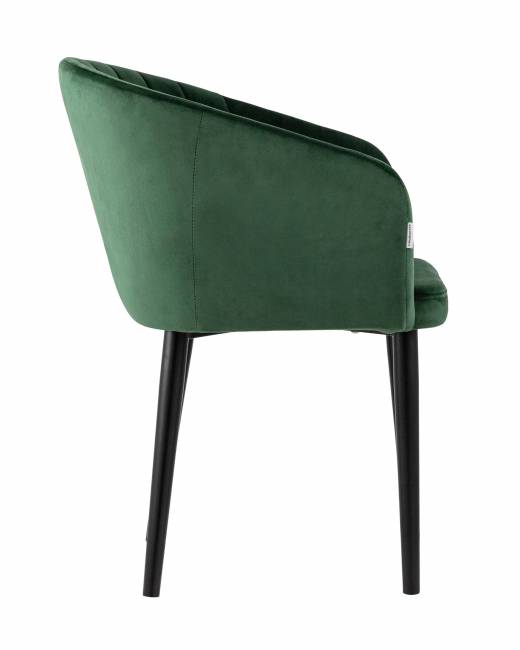 Стул с подлокотниками Нейтон велюр зеленый