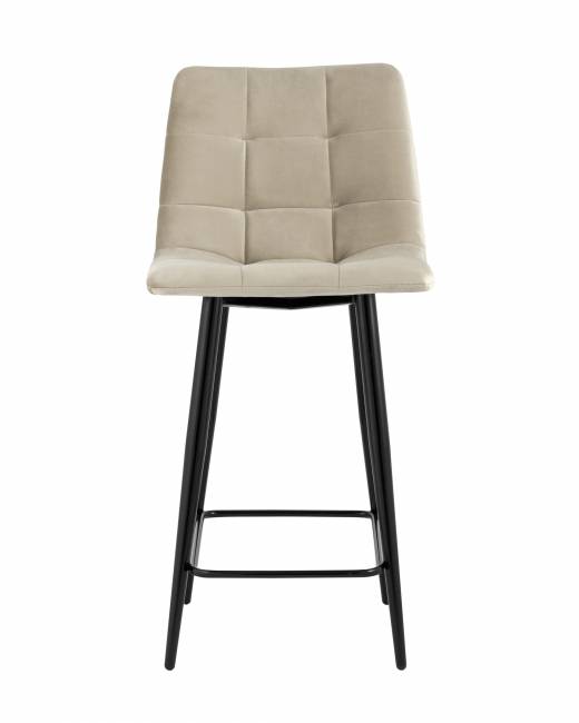 Стул полубарный Джанго велюр бежевый высота сиденья 60 см