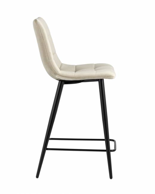 Стул полубарный Джанго велюр бежевый высота сиденья 60 см