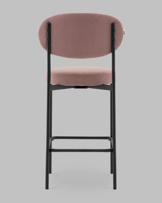 Стул Полубарный Бриф DD велюр пыльно-розовый