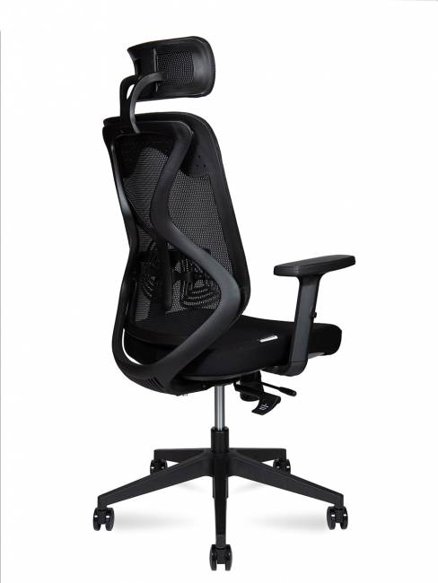 Кресло офисное / Имидж black / черный пластик / черная сетка / черная ткань