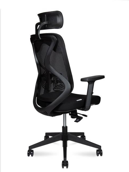 Кресло офисное / Имидж black / черный пластик / черная сетка / черная ткань