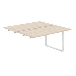 AG.127.AR.V.72.WH  / Секция рабочей станции 1200х1638х750  / профиль О-образный: 70х20 белый; столешница с вырезом: акация равелло