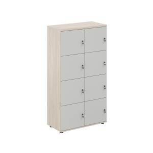 SG.819.OL.SH / Локер 8 ячеек 800х400х1483  / корпус: дуб светлый; фасады: серый бархат