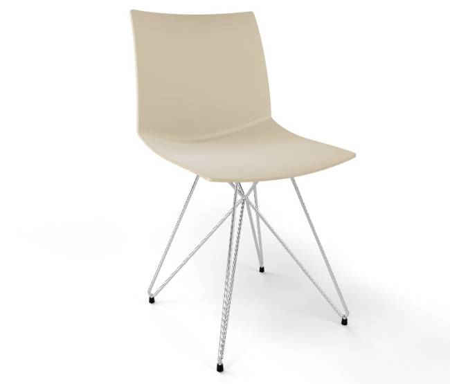 Стул пластиковый Kanvas TC песочный 430х500х790 мм