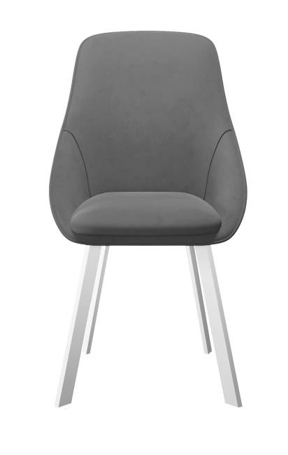 Стул DikLine 246 поворотный, Z28 серый, ножки белые