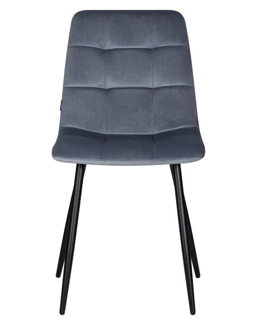 Набор 4 шт Стул обеденный DOBRIN CHILLY, Серо-голубой Holland 14, основание черное