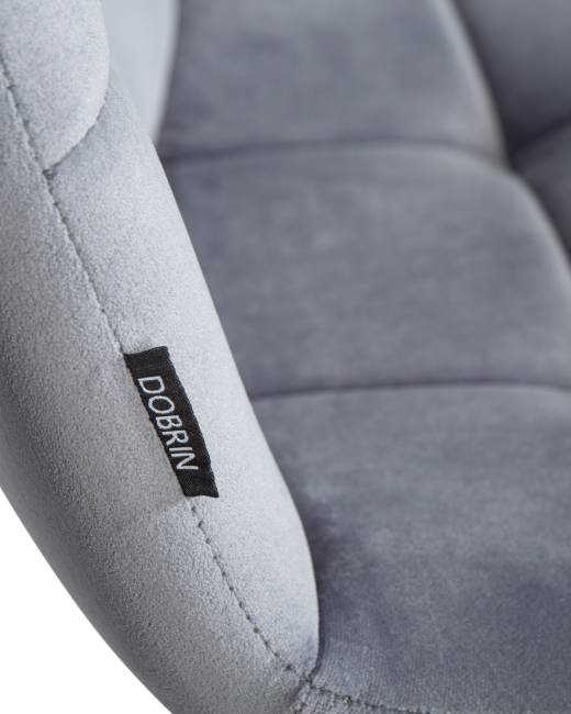 Набор 4 шт Стул обеденный DOBRIN CHILLY, Серо-голубой Holland 14, основание черное