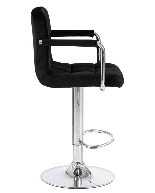 Набор 2 шт Стул барный DOBRIN KRUGER ARM, черный велюр (MJ9-101)