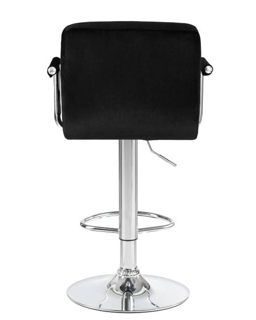 Набор 2 шт Стул барный DOBRIN KRUGER ARM, черный велюр (MJ9-101)