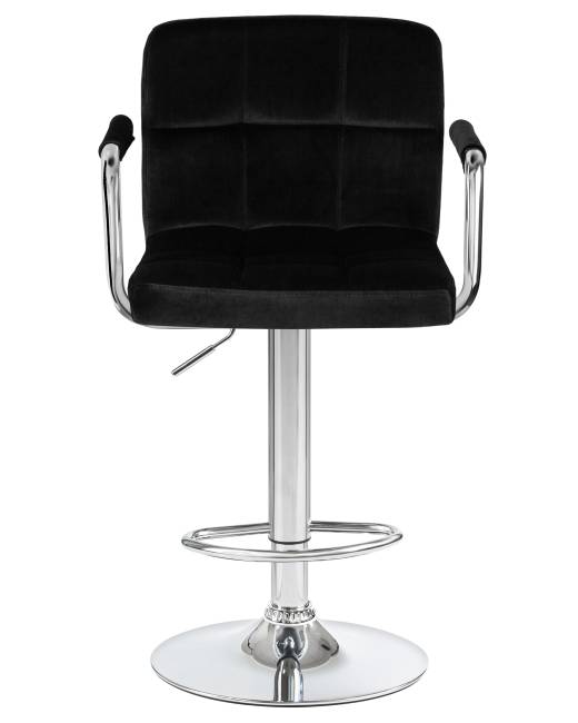 Набор 2 шт Стул барный DOBRIN KRUGER ARM, черный велюр (MJ9-101)