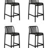 Набор 4 шт Стул полубарный DOBRIN CHLOE, черный