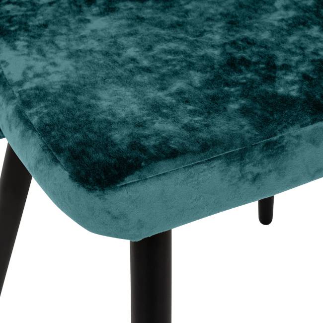 Стул Leset Эби ЛЮКС Чёрный Crash LUX 19 (аквамарин)