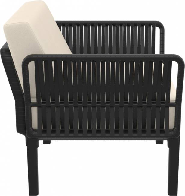 Комплект пластиковой мебели Portofino Lounge черный, бежевый Комплект пластиковой мебели Portofino Lounge черный, бежевый