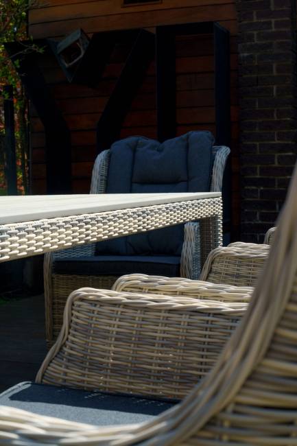 Стол обеденный из искусственного ротанга "Венеция 230", серый