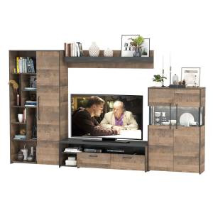 Мебель в гостиную в стиле лофт Трувор № 61 цвет дуб гранж песочный/интра