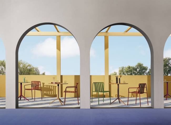 Стул металлический Coney терракотовый 535х540х760 мм