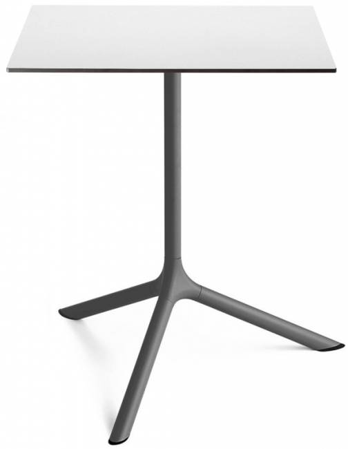 Стол ламинированный обеденный Tripe Maxi антрацит, белый 700х700х740 мм
