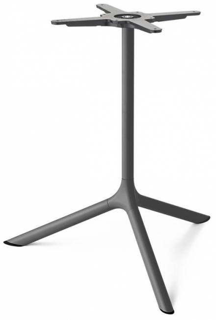 Стол ламинированный обеденный Tripe Maxi антрацит, белый 700х700х740 мм