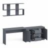 Стол письменный Мори 1200 с открытой полкой и тумбой-комодом цвет графит
