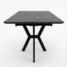 Стол DikLine DI100 Камень Пьетра Гриджиа чёрный/опоры черные (2уп.)