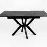 Стол DikLine DI100 Камень Пьетра Гриджиа чёрный/опоры черные (2уп.)