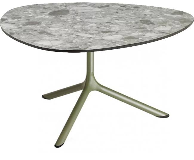 Столик ламинированный кофейный Tripe Maxi оливковый, зернистый 830х830х510 мм