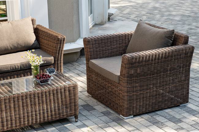 "Капучино Сингл" лаунж-зона из искусственного ротанга, цвет коричневый