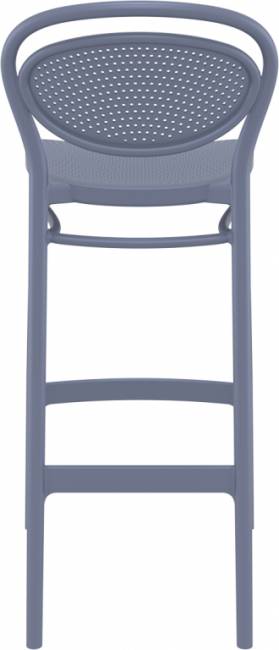 Стул пластиковый барный Marcel Bar 75 темно-серый 450х520х1060 мм Стул пластиковый барный Marcel Bar 75 темно-серый 450х520х1060 мм