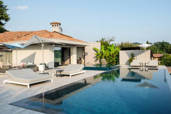 Лаунж-лежак двухместный Bite белый, светло-серый 2030х1440х800 мм