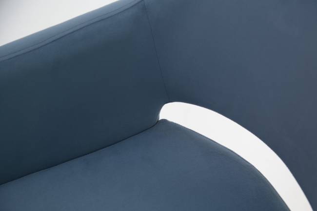 Стол Сканди К 90 орех с креслами Пичч велюр синий