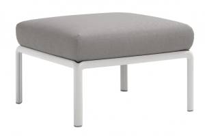 Пуф пластиковый с подушкой Komodo Pouf белый, серый 700х700х490 мм