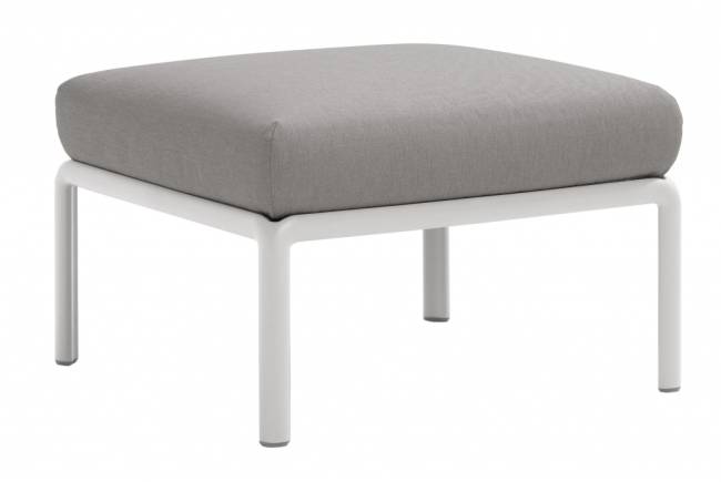 Пуф пластиковый с подушкой Komodo Pouf белый, серый 700х700х490 мм Пуф пластиковый с подушкой Komodo Pouf белый, серый 700х700х490 мм