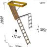 Комбинированная чердачная лестница ЧЛ-17 600х1200