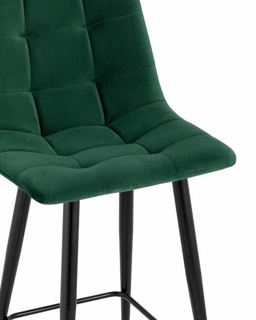 Стул полубарный Джанго велюр зелёный высота сиденья 60 см
