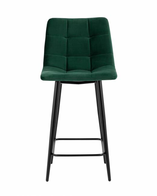 Стул полубарный Джанго велюр зелёный высота сиденья 60 см
