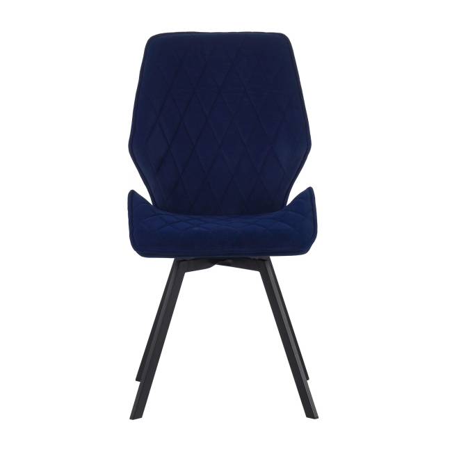 Стул Liam c поворотно-возвратным механизмом, cиний велюр/черный