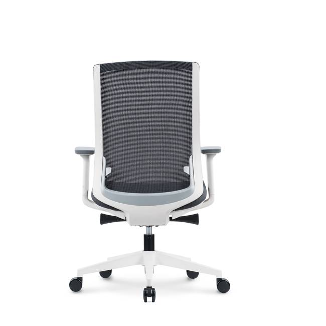 Стул / Swift / серая сетка/серая ткань/белый каркас/пюпитр/ролики