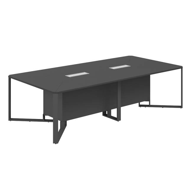 SP.0102.AN.AN.AN / Стол переговорный 2800х1400х750 / столешница:антрацит, подстолье:антрацит, металлокаркас:антрацит, лючок:серый